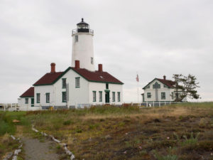 New Dungeness Lighthouse at the end of Dungeness Spit in Sequim, WA