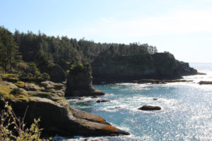 Cape Flattery where the Strait of Juan de Fuca joins the Pacific Ocean