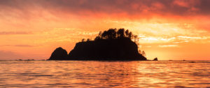 seastack sunset on the Olympic Peninsula