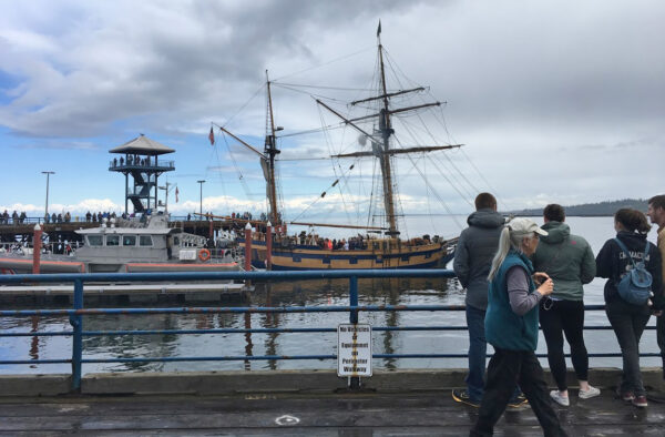 Photo of boats in the harbor during the Maritime Festival in Port Angeles, Washington