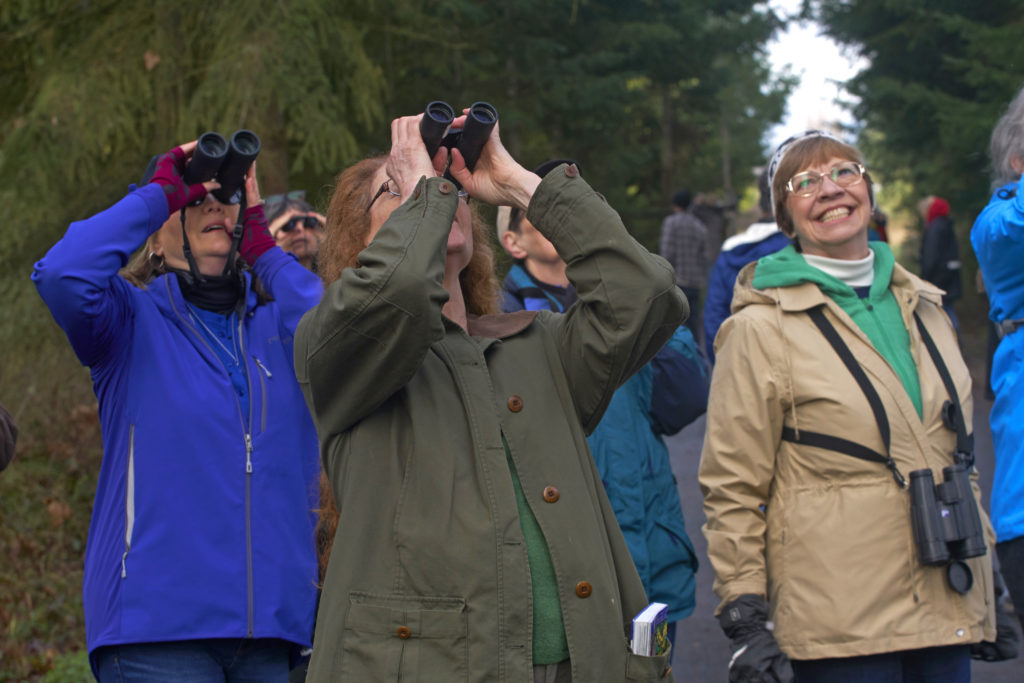 Birders at the Dungeness River Nature Center