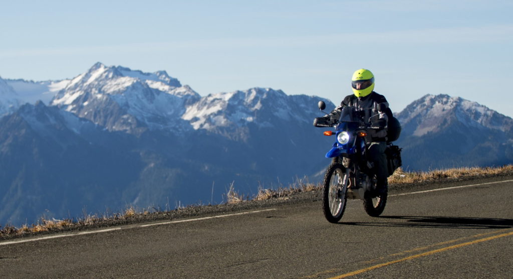 Motorcycle ride through Hurricane Ridge on the Olympic Peninsula, WA
