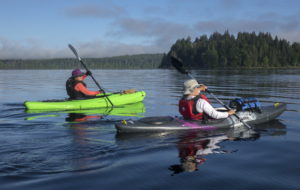 kayaking tour on Lake Ozette on the Olympic Peninsula, WA