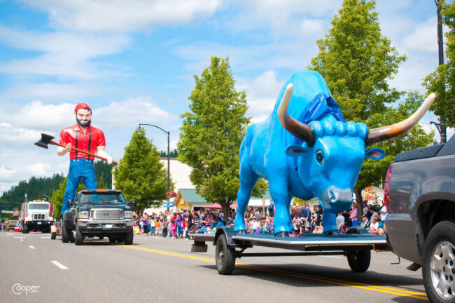 Photo of The Grand Parade during the Mason County Forest Festival in Shelton, WA