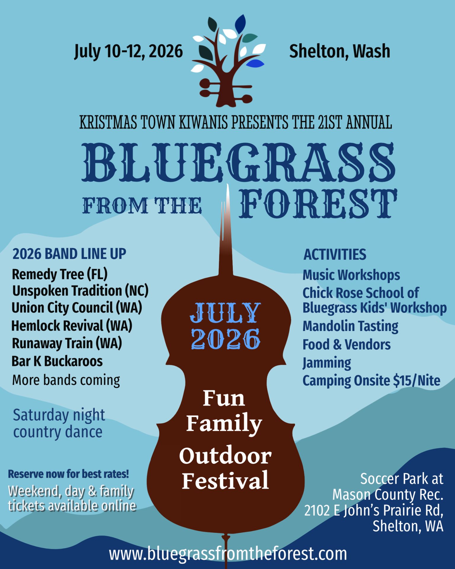 Bluegrass From The Forest 2026 event poster