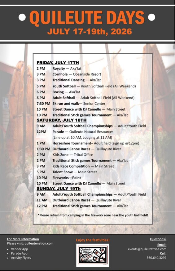 Quileute Days Event Schedule