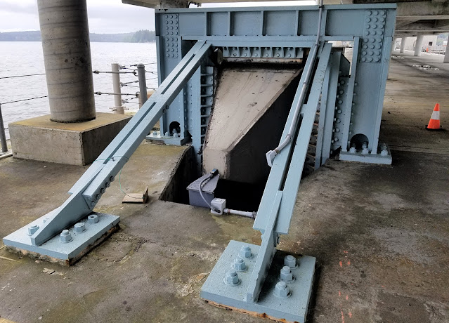 Part of the center lock system of the Hood Canal Bridge