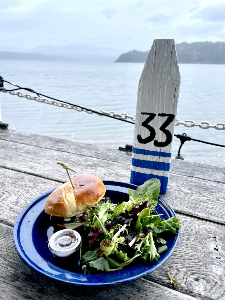 Photo of Hook & Fork restaurant food for culinary road trips along Hood Canal and South Puget Sound blog. 