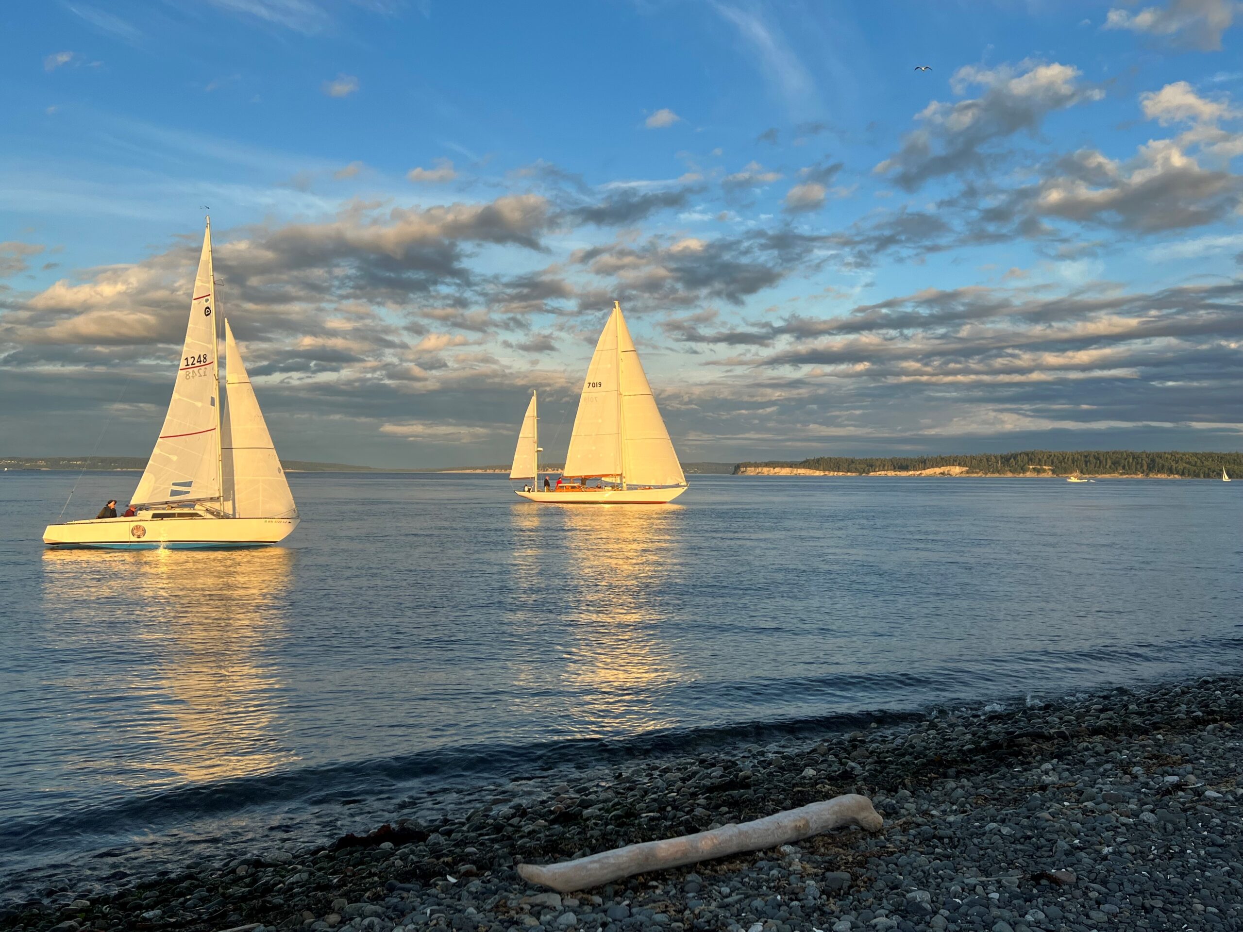 Experience the best of maritime Port Townsend by watching the sailboats at sunset off Point Hudson.