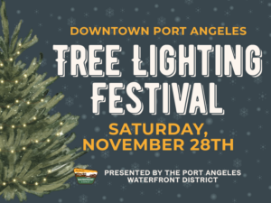 Tree Lighting Festival in Port Angeles, WA event graphic