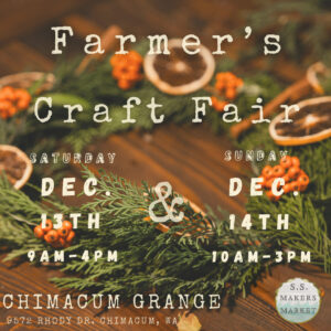 Event graphic for Salish Sea Makers Market's Farmer's Craft Fair