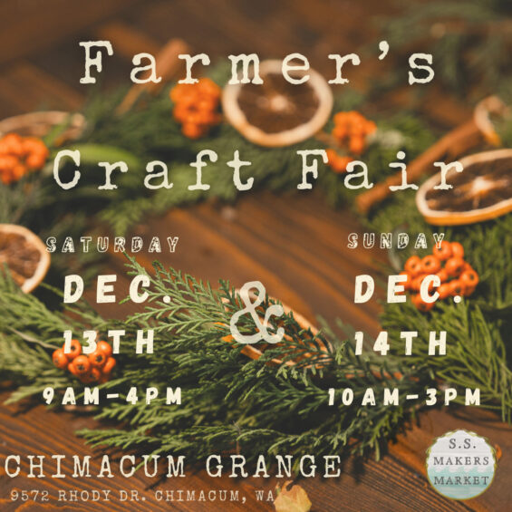 Event graphic for Salish Sea Makers Market's Farmer's Craft Fair