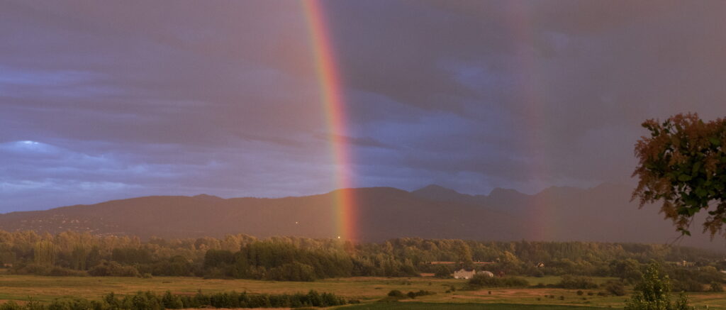 Photo of a Sequim Valley rainbow
