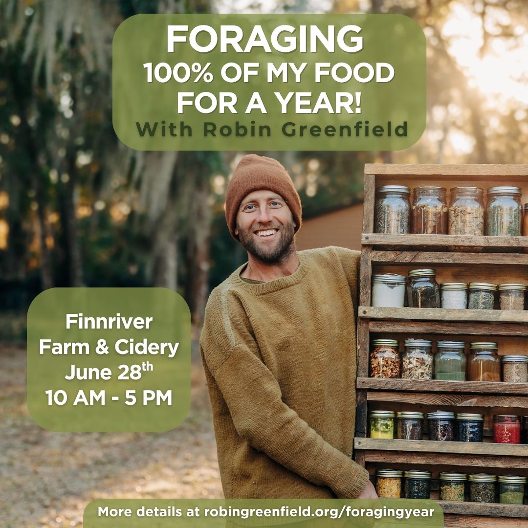 Finnriver Farm & Cidery Foraging class event graphic