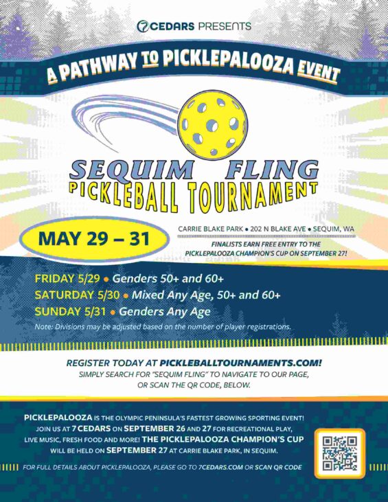 Sequim Fling Pickleball Tournament event poster