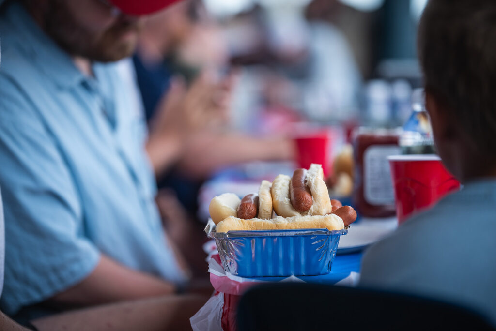 photo of hot dogs during Port Angeles 4th of July Hot Dog eating contest