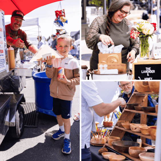 photo collage of the Seabrook Saturday Market