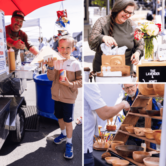 photo collage of the Seabrook Saturday Market