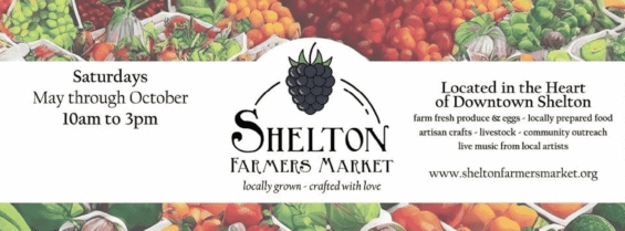 Shelton Farmers Market event info banner graphic