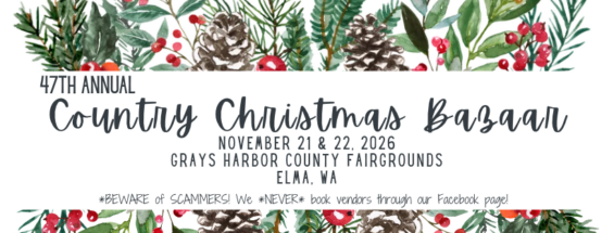 Country Christmas Bazaar in Elma, Washington event graphic
