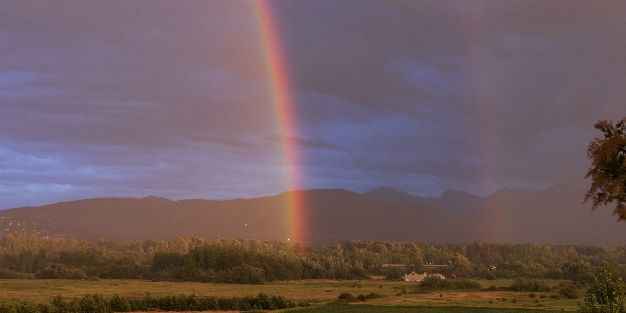 Photo of a Sequim Valley rainbow